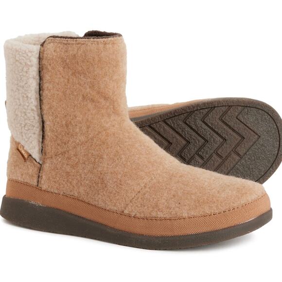 NIB Chaco Revel Tall 6.5M Ankle Soft Felt Ankle Boots Brown Sugar 37.5 - Picture 11 of 11